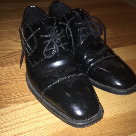 Johnston and Murphy black dress shoe - Picture 3 of 5